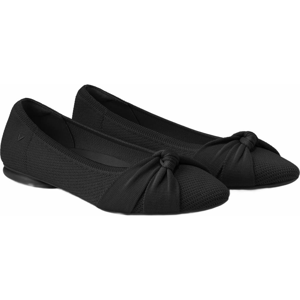 VIVAIA Almond-Toe Knotted Flats in Black  product