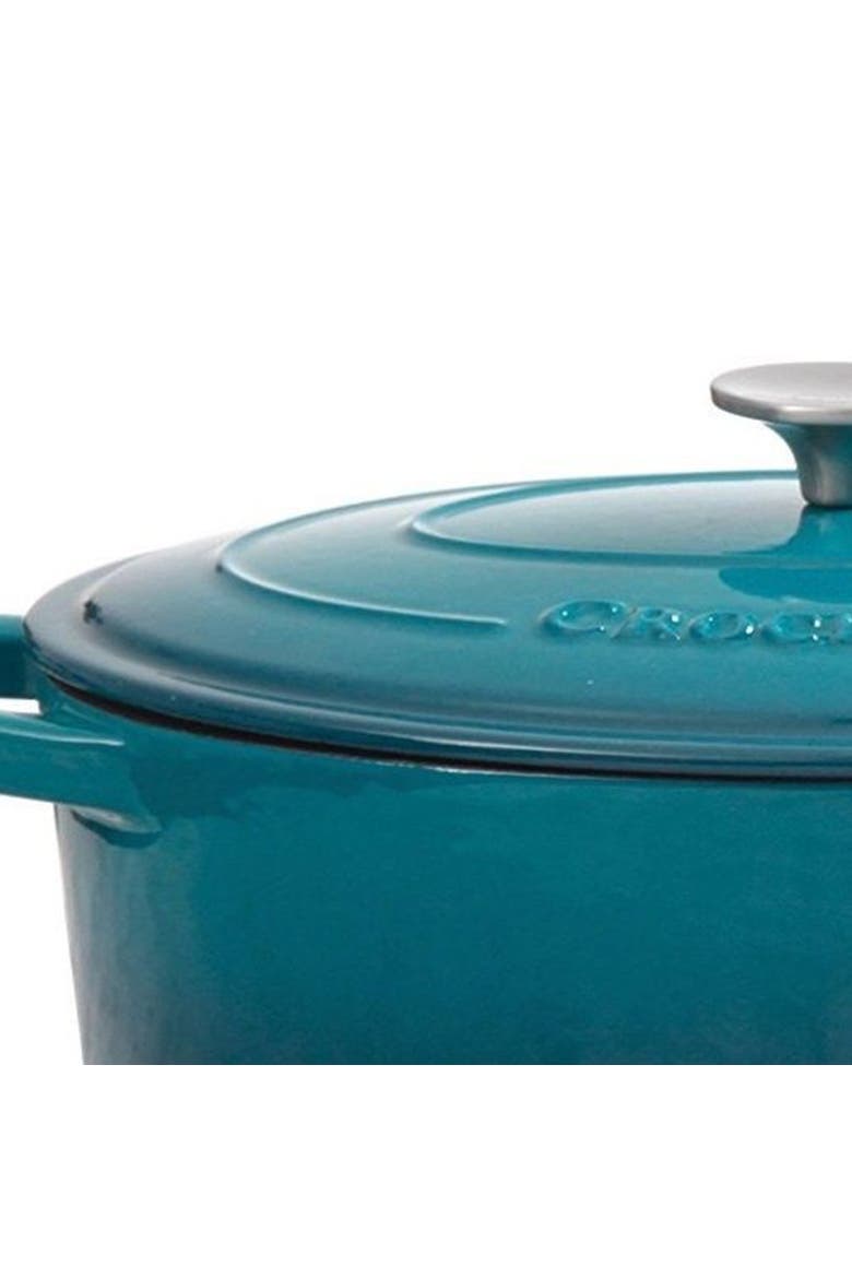 5 Quart Round Enameled Cast Iron Dutch Oven, Alternate, color, Blue