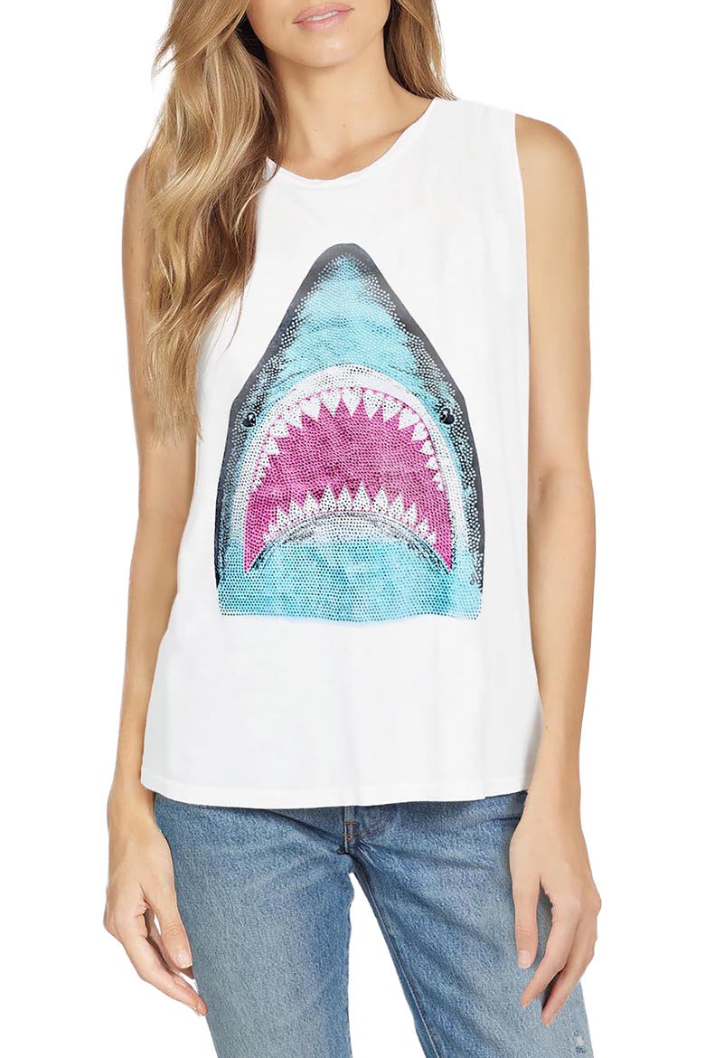 KEL- LRG Vintage Shark Tee, Main, color, White