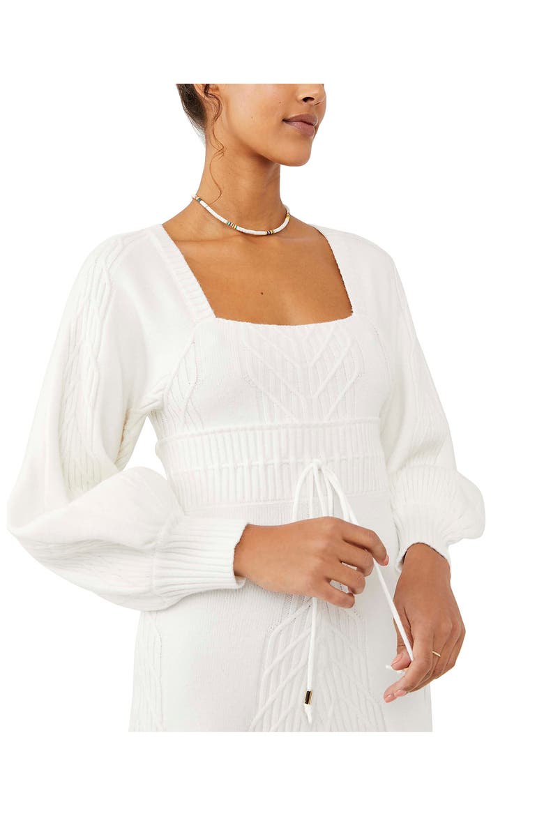 Emmaline Long Sleeve Sweater Dress, Alternate, color, WHITE