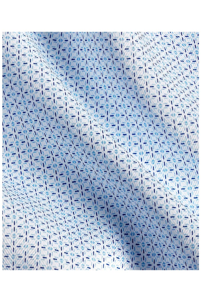 Regular Fit Geometric Print Cotton Dress Shirt, Alternate, color, WHITE/ BLUE
