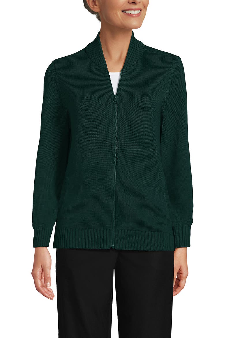 School Uniform Adult Legacy Full Zip Cardigan, Main, color, Evergreen