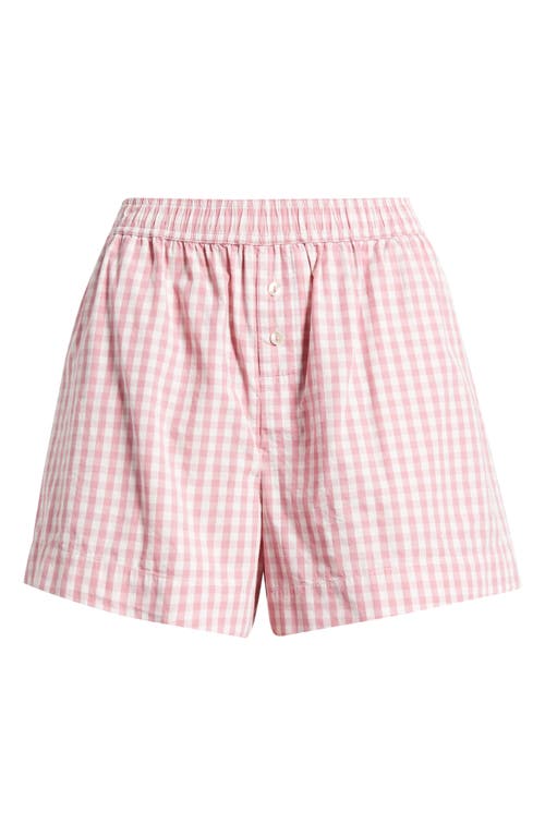 Open Edit Oversize Boyfriend Boxer Shorts In Pink