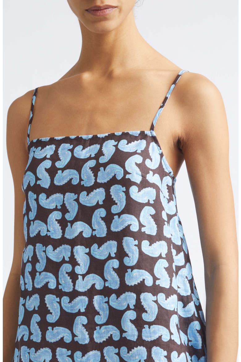 Laura Print Sleeveless Dress, Alternate, color, SEAHORSE