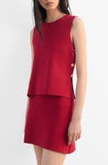 MANGO Side Button Sleeveless Top