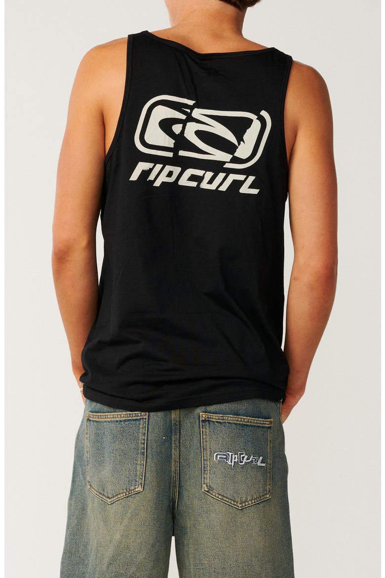 Archive Ripped Graphic Cotton Tank, Alternate, color, BLACK