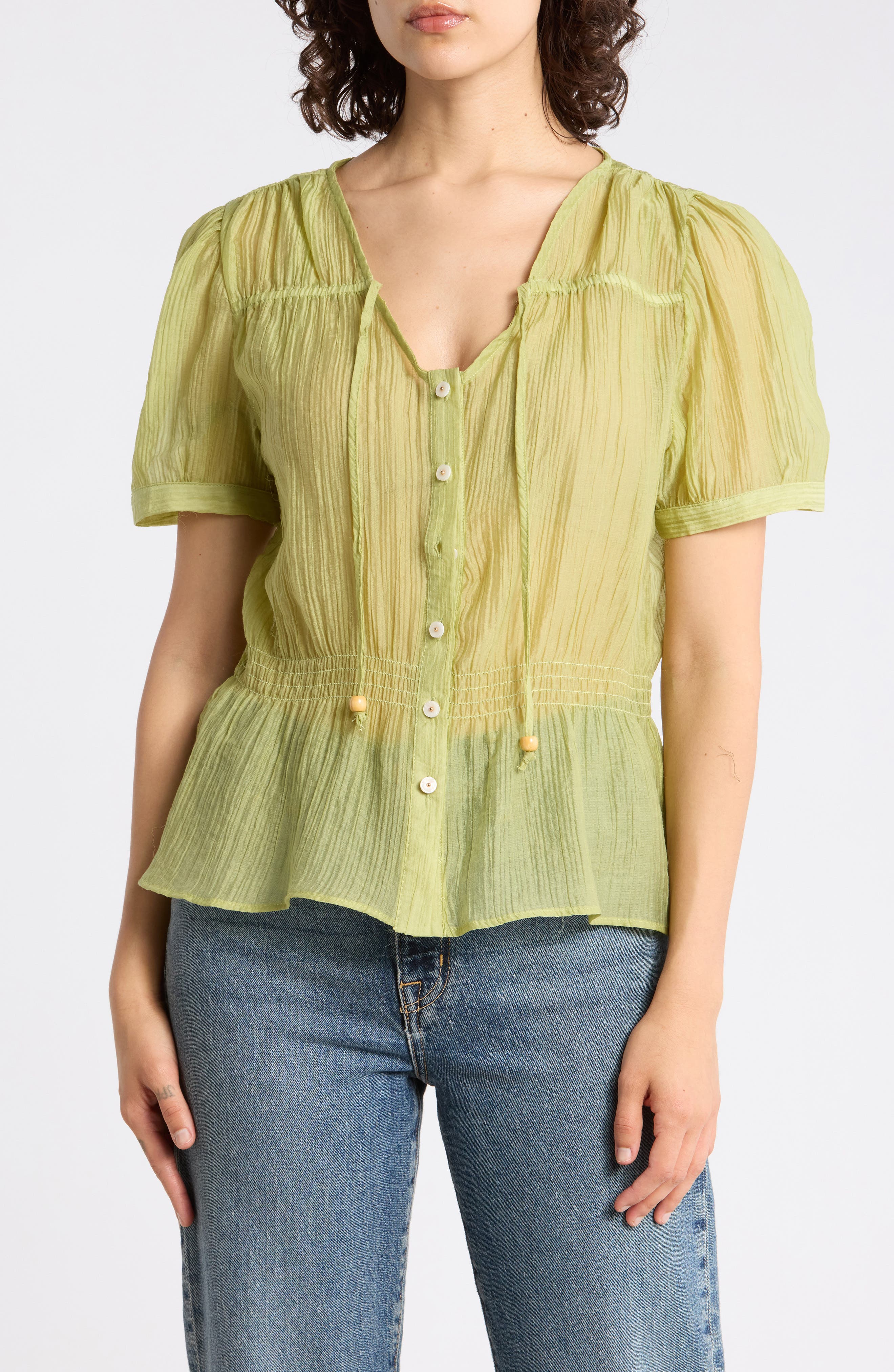 Vince Camuto V-Neck Short Sleeve Top
