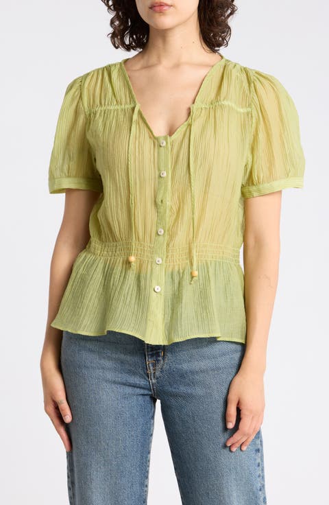 V-Neck Short Sleeve Top