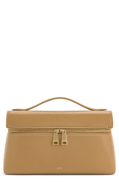 Thea Faux Leather Top Handle Bag