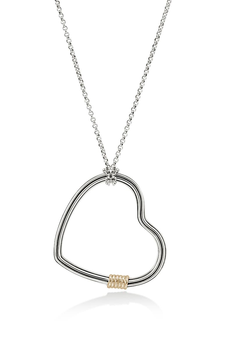 John Hardy Bamboo Collection Heart Pendant Necklace, Alternate, color, 