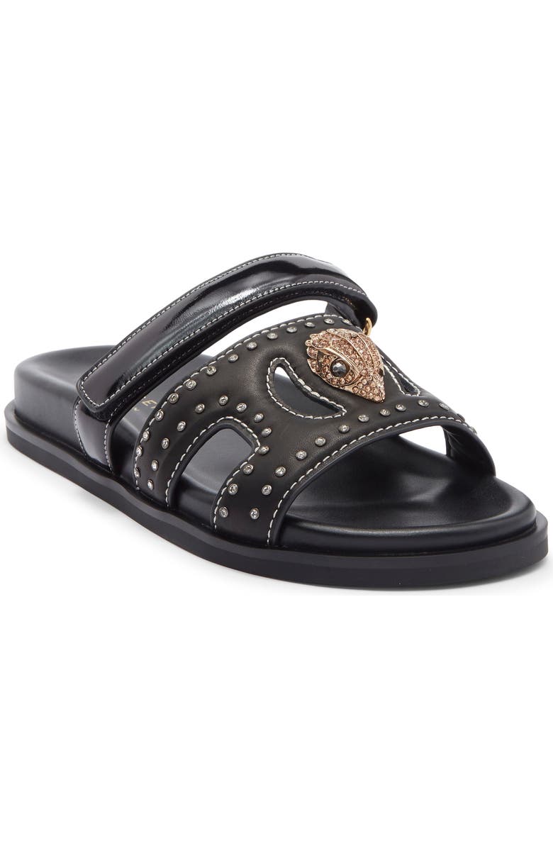 Kurt Geiger London Eagle Cutout Slide Sandal, Main, color, Charcoal