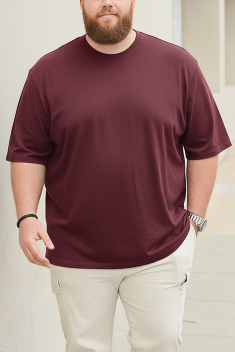 Men’s Big and Tall T-Shirt with Premium Organic Cotton T-Shirt Classic Crew Neck Short Sleeve Tee