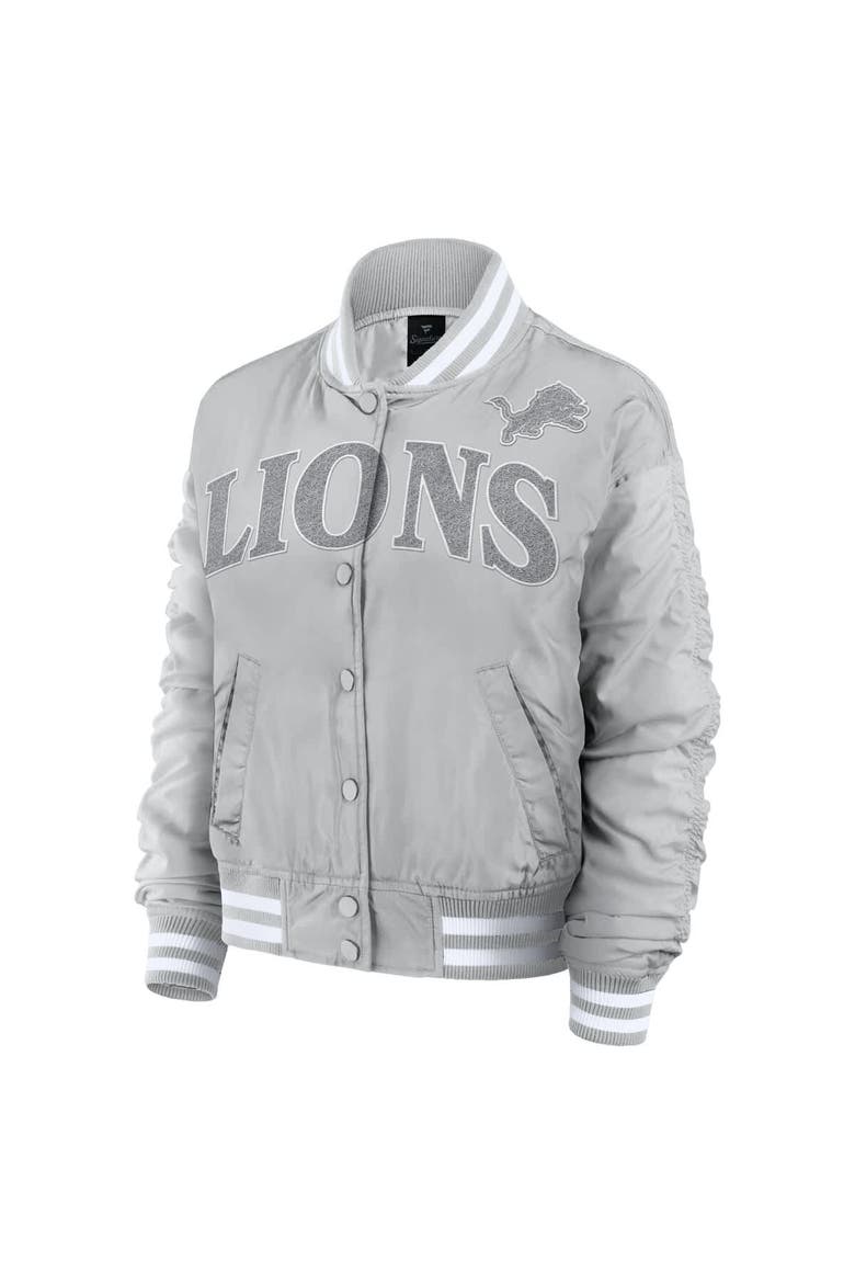 Women's Fanatics  Gray Detroit Lions Elements Wave Full-Snap Jacket, Alternate, color, Gray