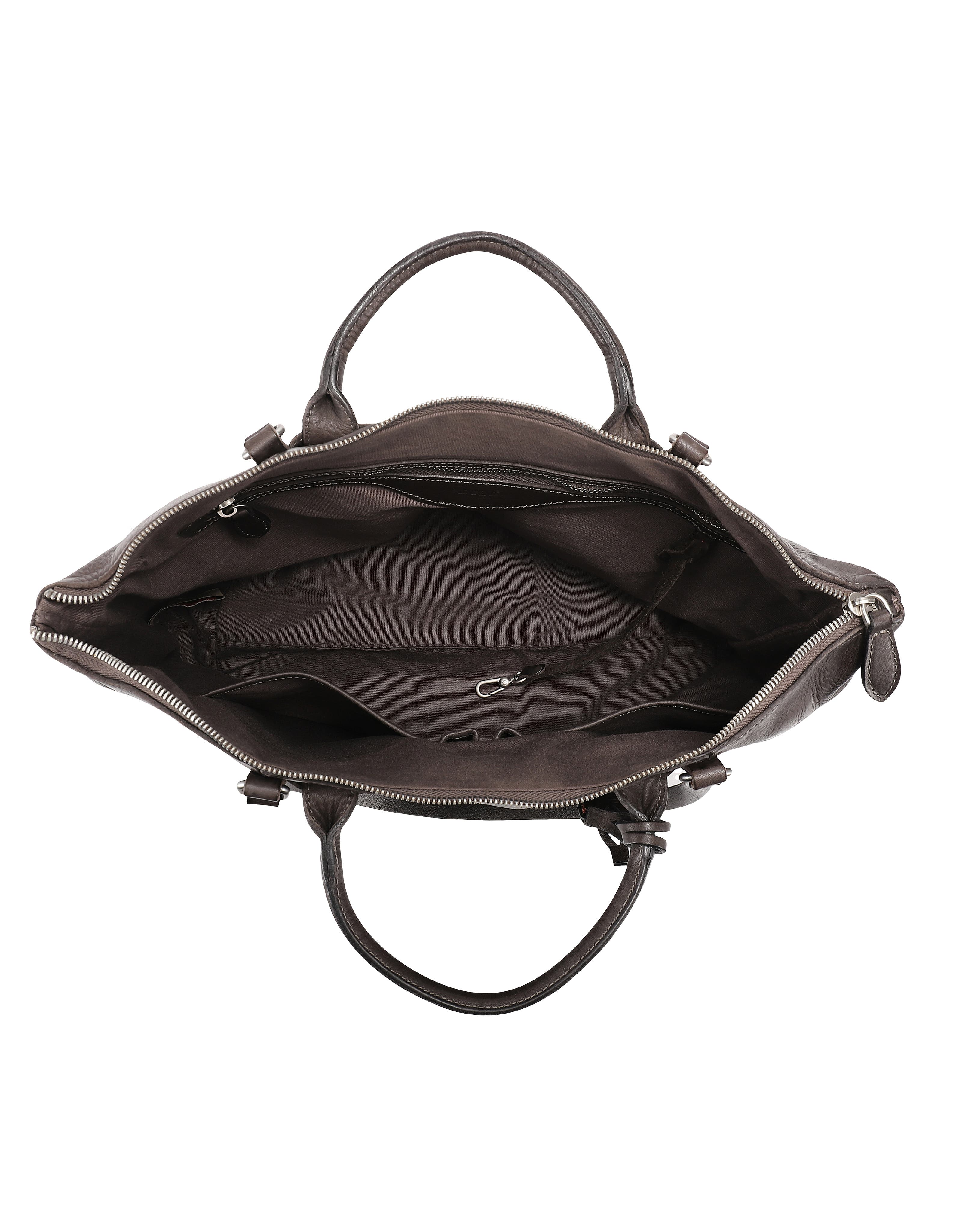 OLD TREND Crocus Genuine Leather Spacious Carryall Tote, Alternate, color, Grey