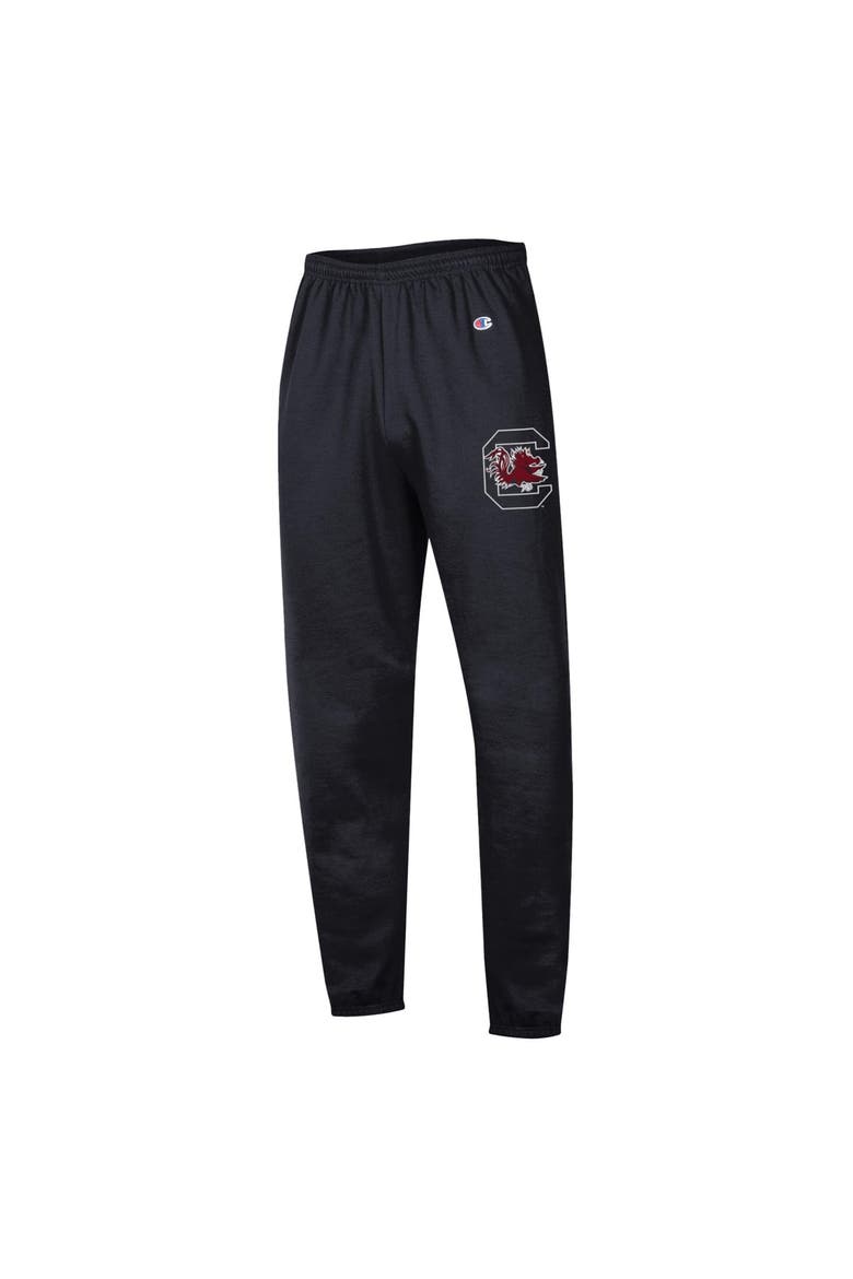 Men's Champion  Black South Carolina Gamecocks Powerblend Banded Fleece Sweatpants, Alternate, color, Black