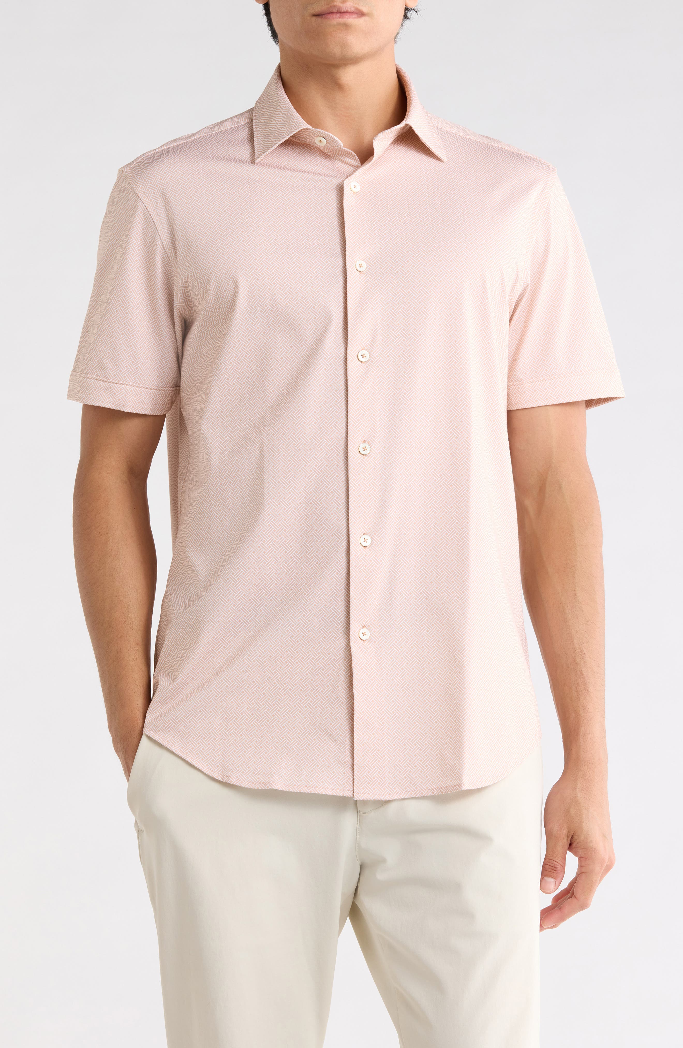Bugatchi Short Sleeve Woven Shirt