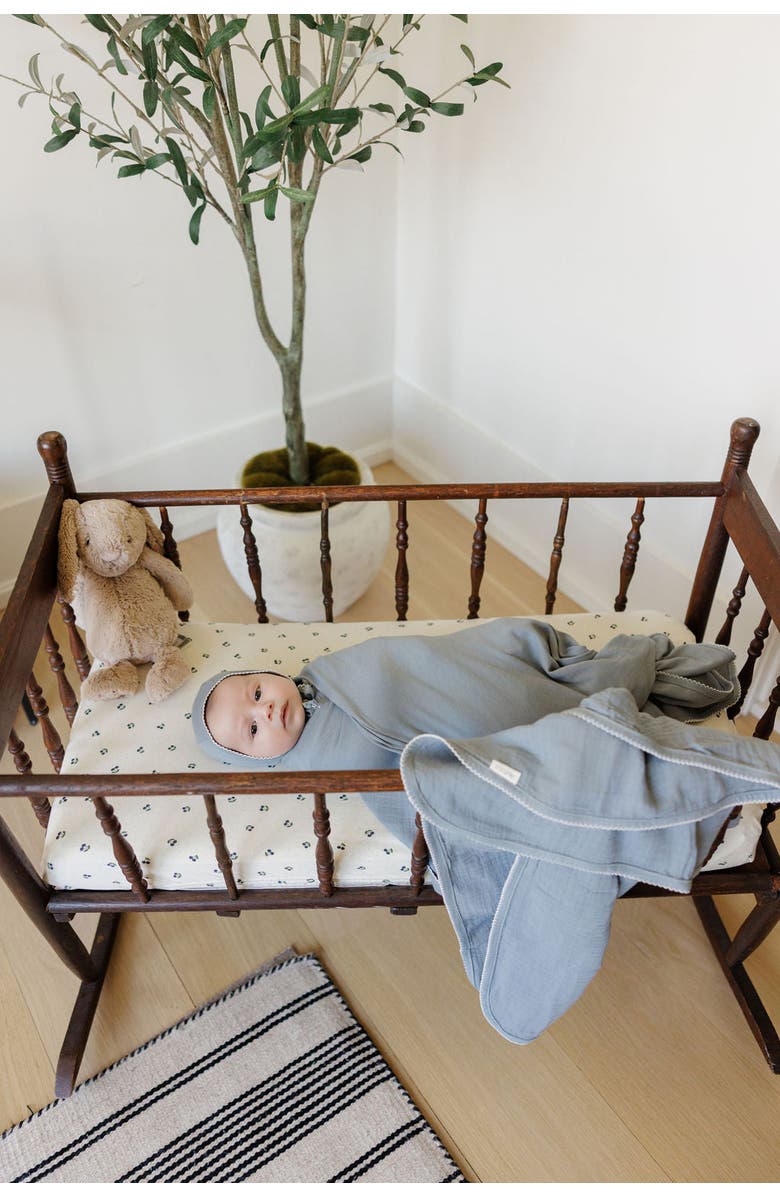 Ely's & Co. Aurora Classics Kimono Collection - Footie + Bonnet, Alternate, color, Blue