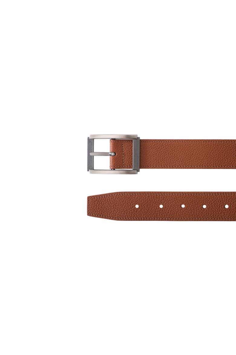 Le Délicieux Resersible Leather Belt, Alternate, color, Havana