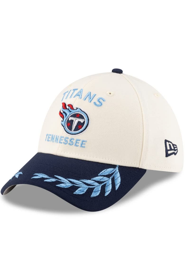 Men's New Era  Cream/Navy Tennessee Titans 2025 NFL Draft 39THIRTY Flex Hat, Main, color, Cream