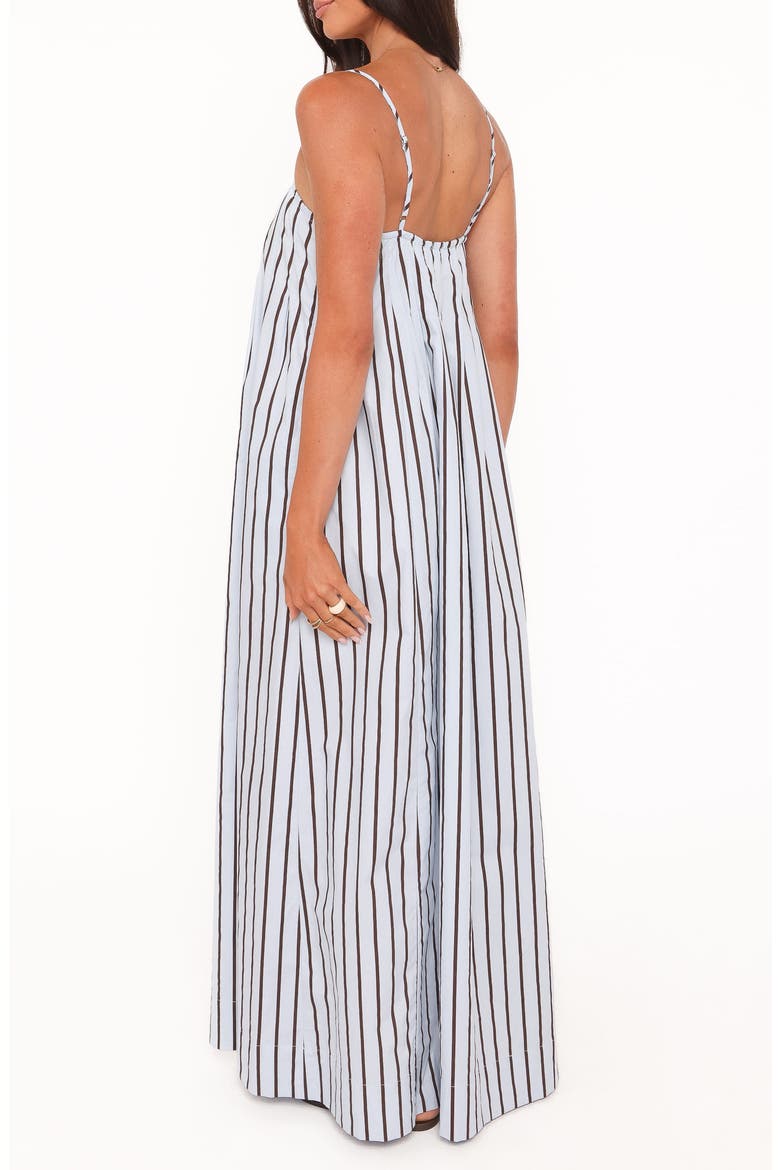 Arletta Stripe Maxi Dress, Alternate, color, BLUE/ BROWN STRIPE