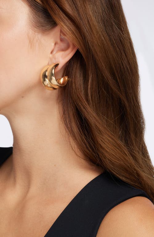 Open Edit Wide Double Hoop Earrings