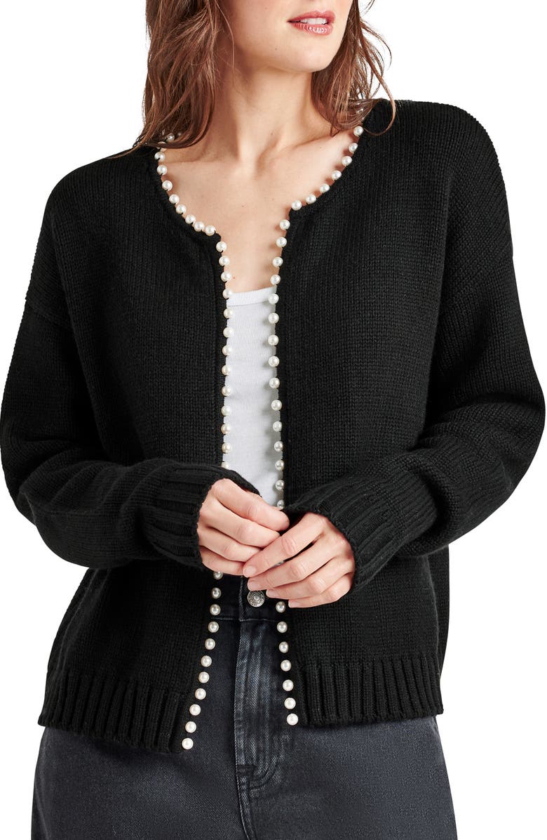 Splendid Emmy Imitation Pearl Cardigan, Main, color, 