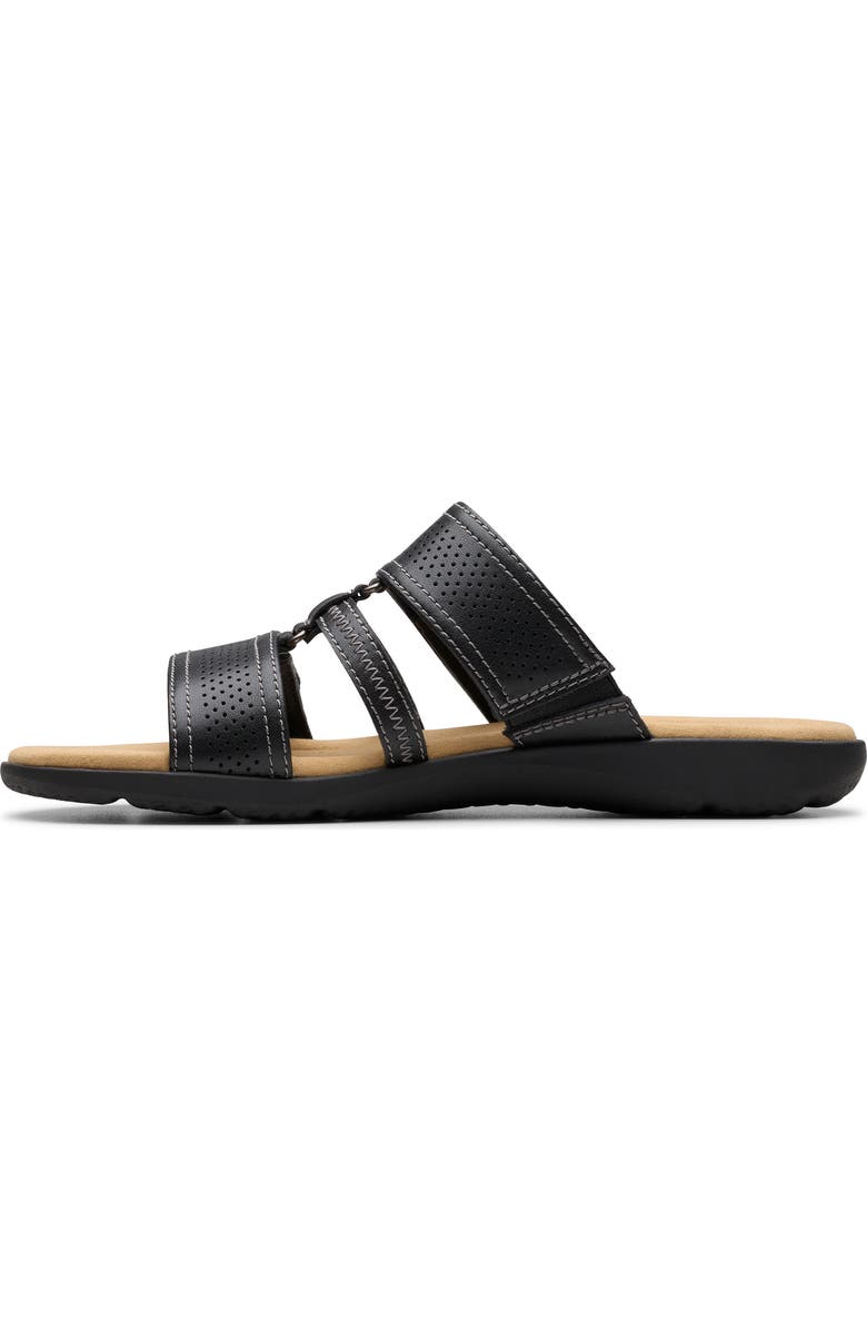 Clarks<sup>®</sup> Elizabella Ave Slide Sandal, Alternate, color, Black Leather