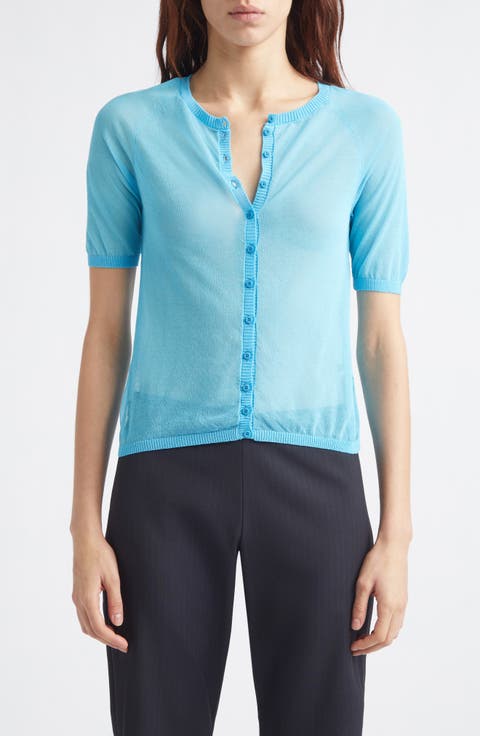 Patinela Sheer Organic Cotton Blend Cardigan
