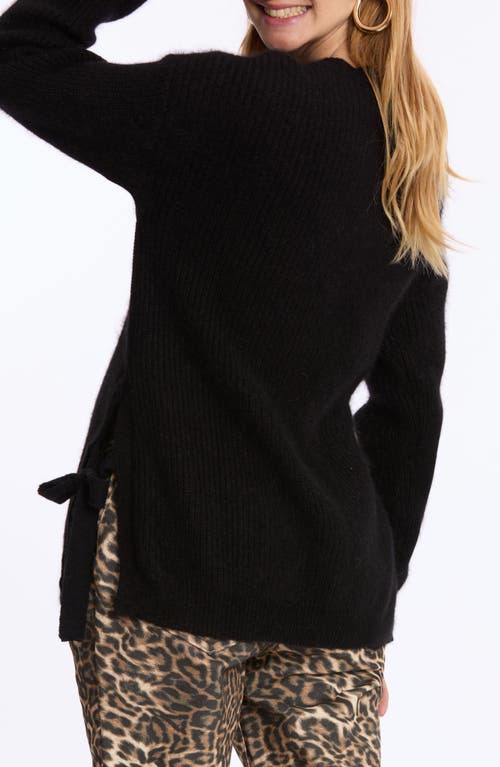 Cache Coeur Nora Side Tie Maternity Sweater In Black