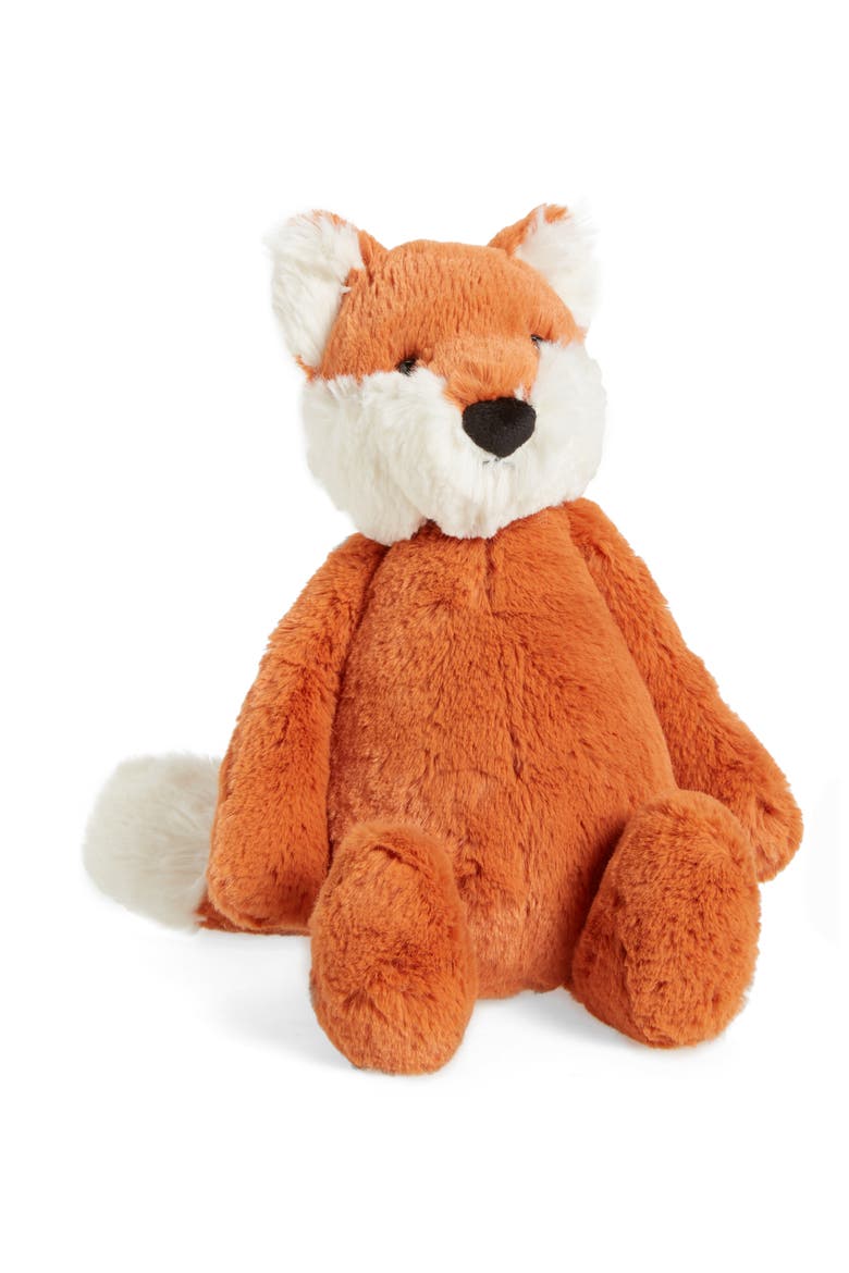 Medium Bashful Fox Cub Stuffed Animal, Main, color, RUST