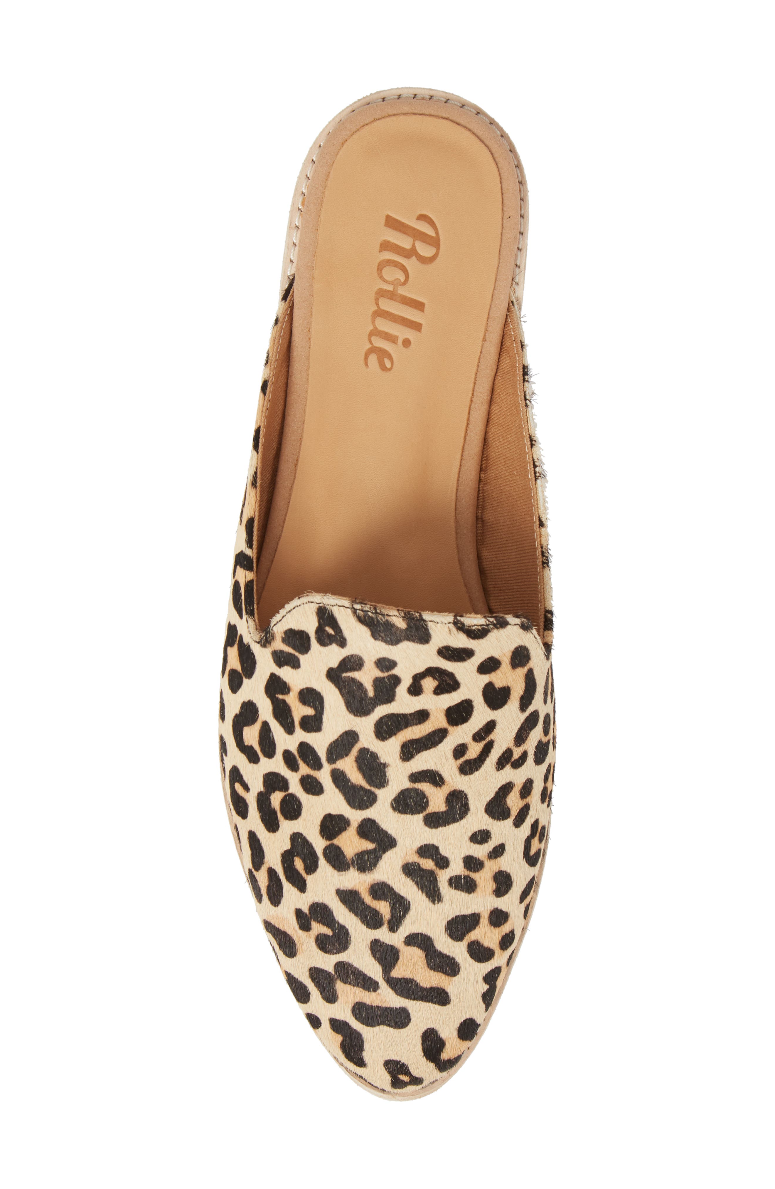 Madi Genuine Calf Hair Loafer Mule, Alternate, color, CAMEL LEOPARD CALF HAIR