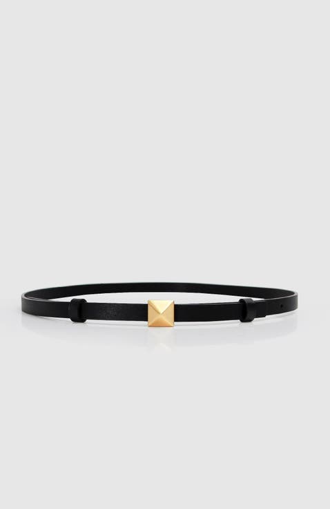 Cleopatra Pyramid Stud Leather Belt