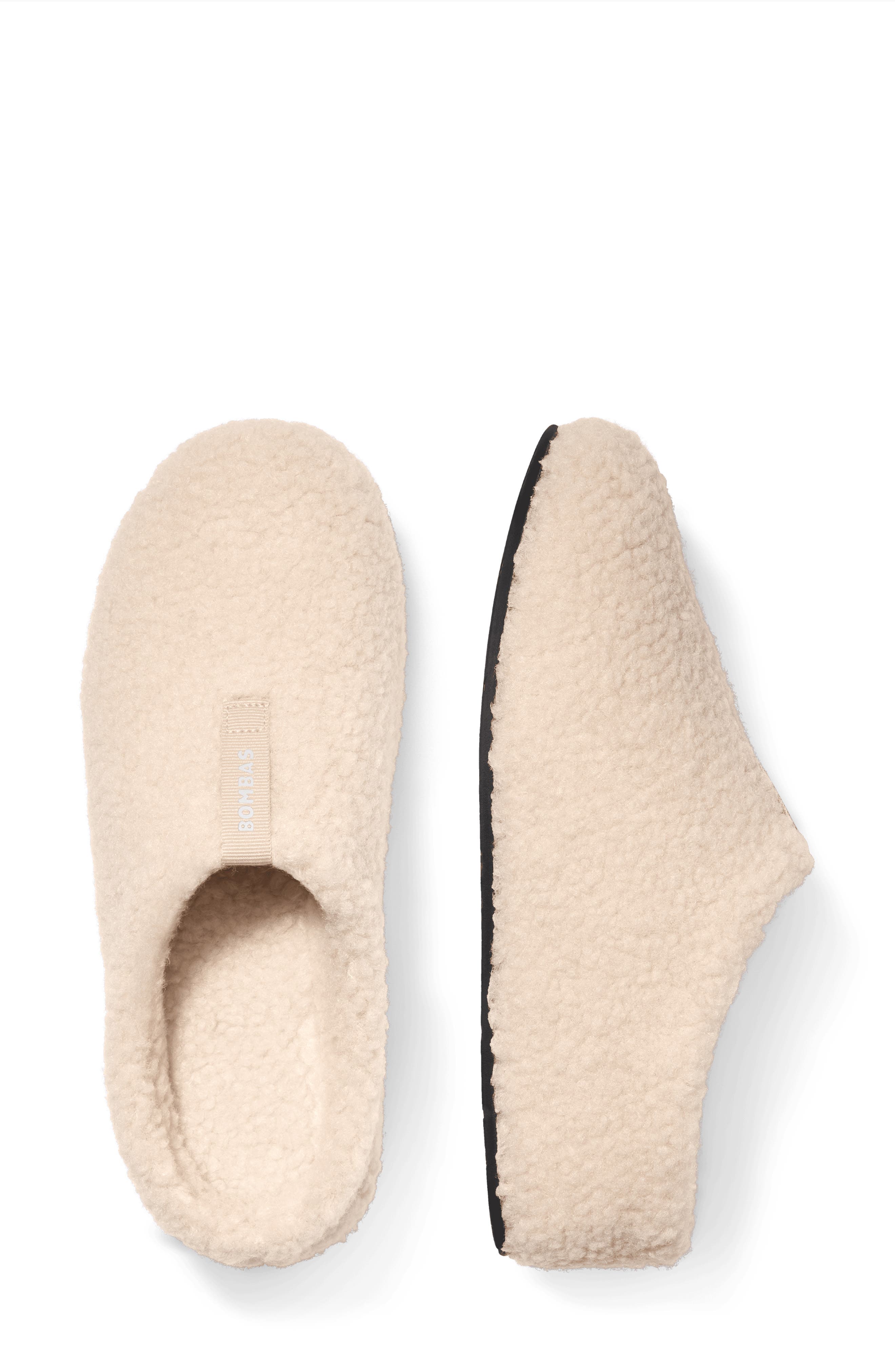 Bombas Sunday Faux Fur Slippers, Alternate, color, Soft White