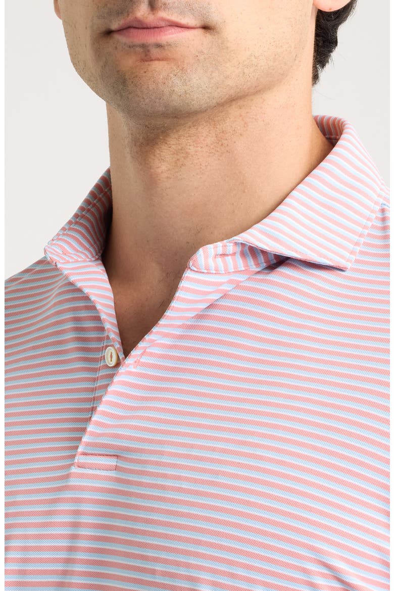 Tempo Stripe Crown Crafted Performance Jersey Golf Polo, Alternate, color, MELROSE PINK