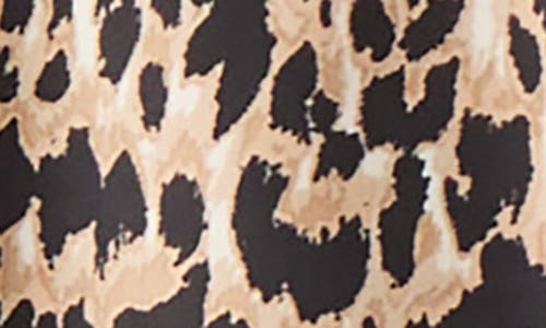Kasper Sylvia Leopard Print Sleeveless Satin Top In Black