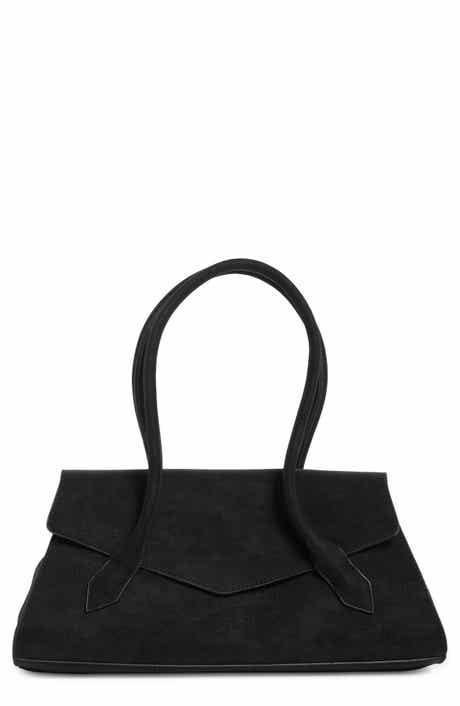 BCBG Pointed Flap Faux Leather Shoulder Bag