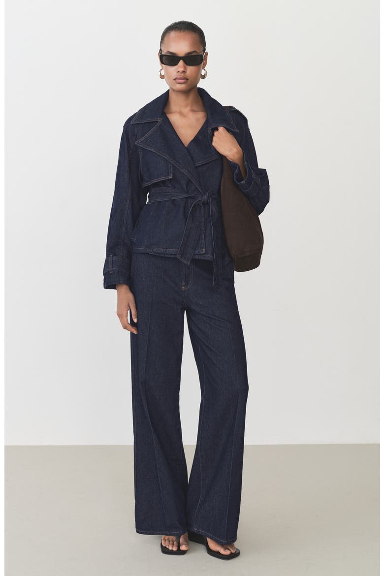 High Waist Flare Leg Jeans, Alternate, color, OPEN BLUE