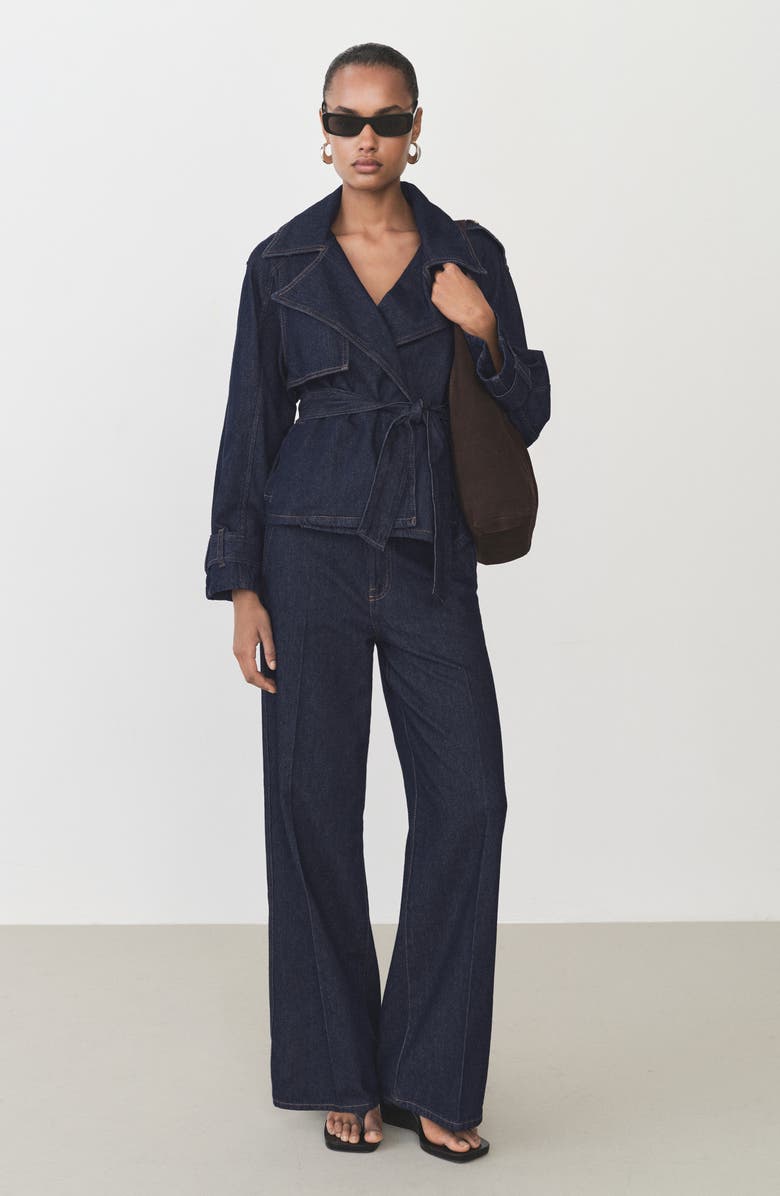 MANGO High Waist Flare Leg Jeans, Alternate, color, 