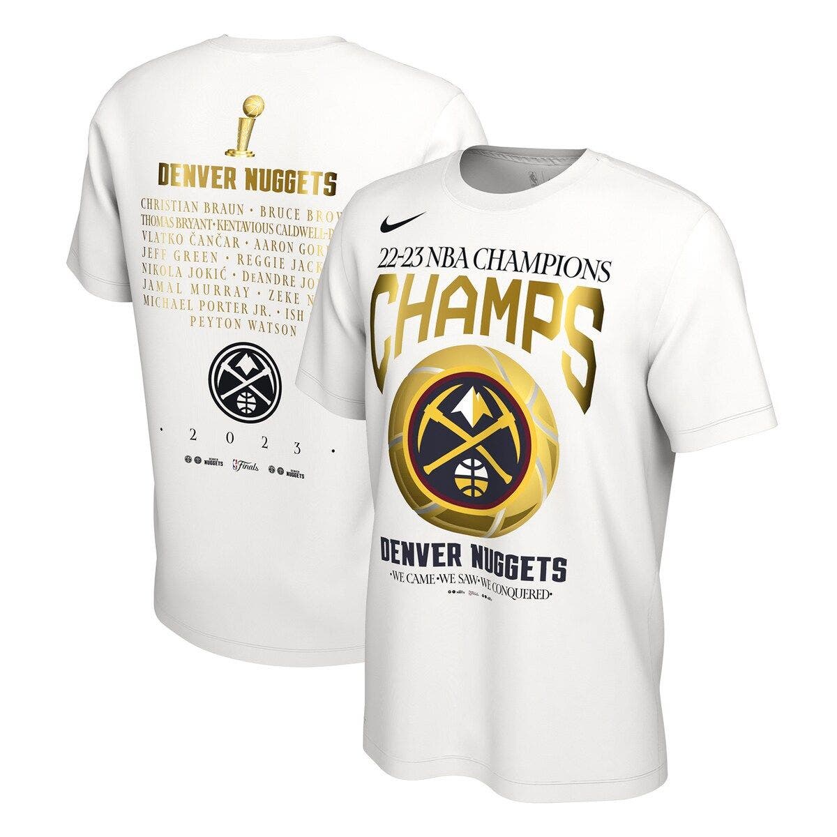 Men's Nike White Denver Nuggets 2023 NBA Finals Champions Big & Tall ...