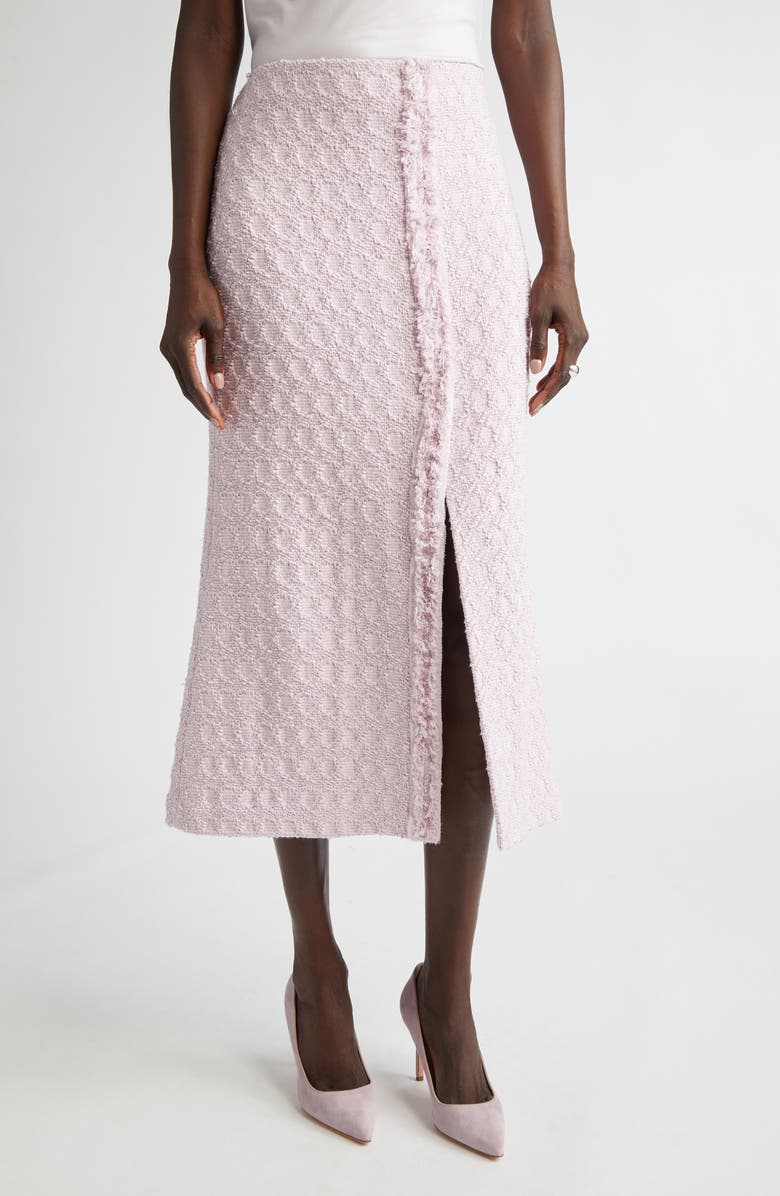 ST. JOHN Honeycomb Tweed Midi Skirt, Main, color, Primrose