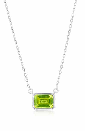 Birthstone Cubic Zirconia Pendant Necklace