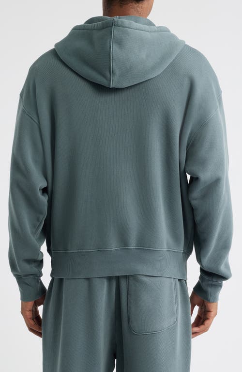 Elwood Core Oversize Terry Full Zip Hoodie In Blue