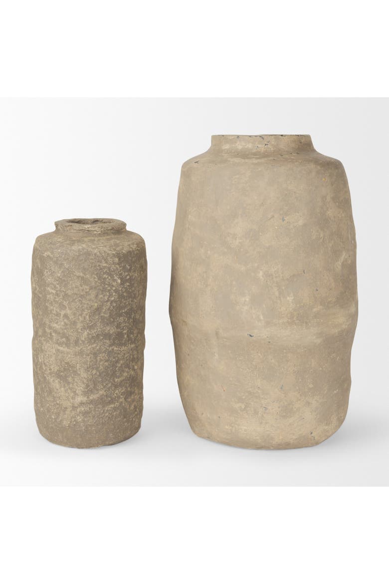 Bala Paper Mache Vase, Alternate, color, Grey