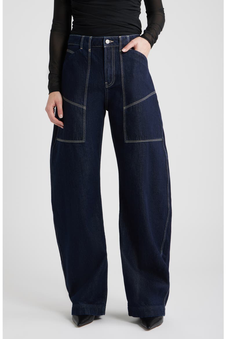 Cargo Balloon Jeans, Main, color, DARK BLUE