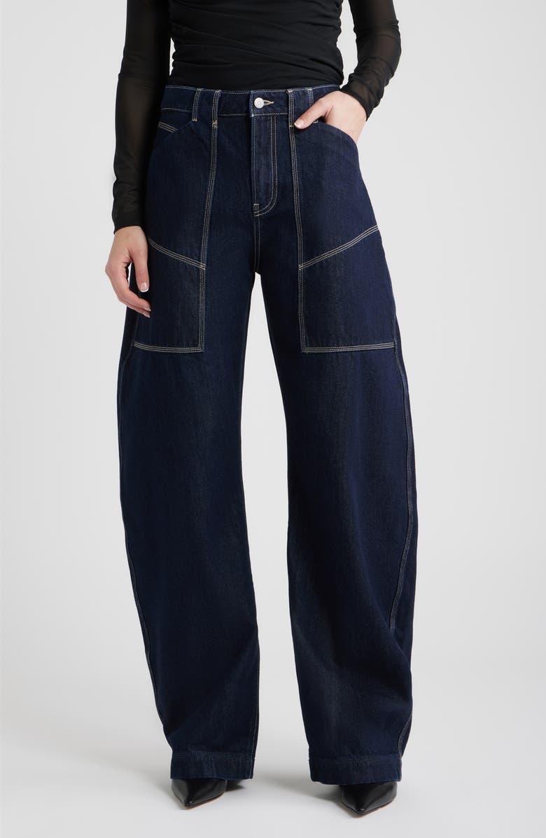 BOSS Orange Cargo Balloon Jeans, Main, color, 