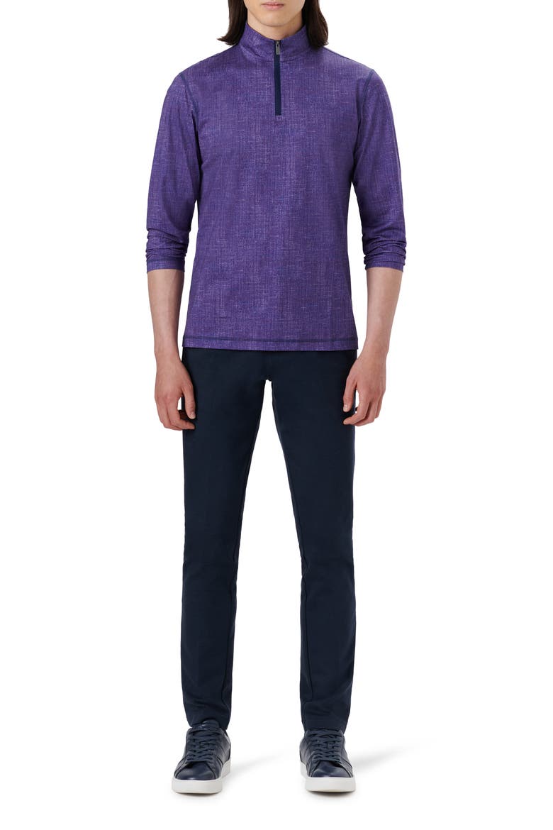 OoohCotton® Quarter Zip Pullover, Alternate, color, PLUM