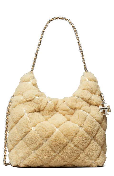 Fleming Genuine Shearling Hobo Bag