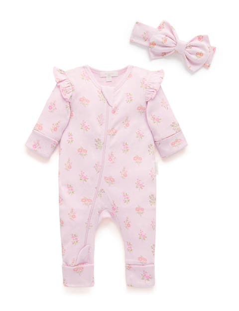 Printed Zip Footie & Headband