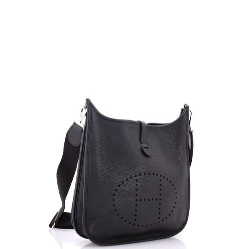 Pre-owned Hermes Hermes Evelyne Bag Gen Iii Clemence Pm In Black