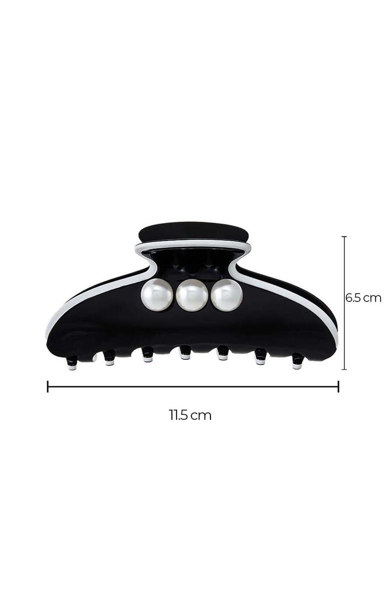 BY ADINA EDEN Triple Pearl Classic Medium Claw Clip, Alternate, color,